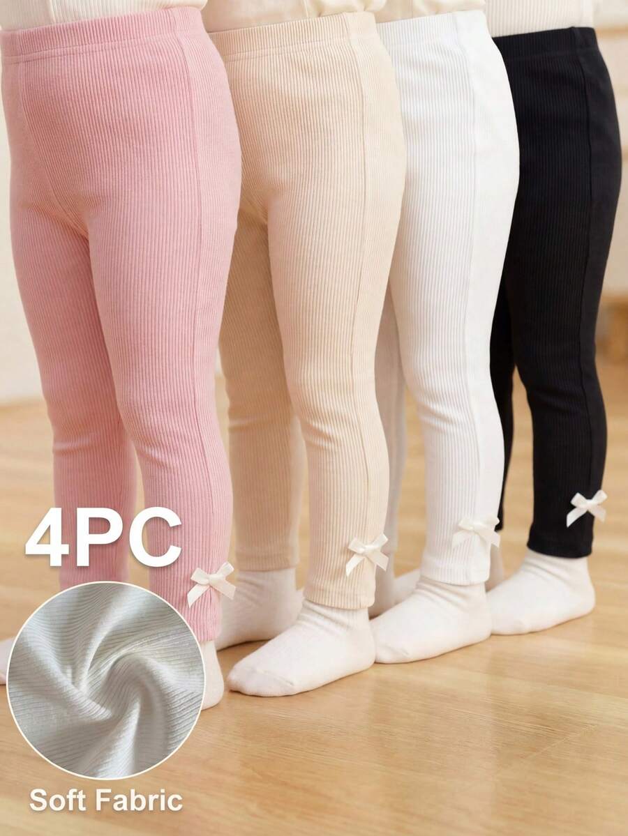 4 piezas Pantalones para bebé niña - Multicolor - Ver 1