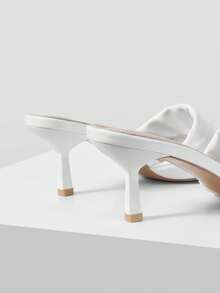 Mnmlis Ladies French Evening Wind With Skirt Sandals Fairy Beautiful Pointed Heel Sandals, Suitable For Fairies, Fashion, Elegance, Dinner Party - White - View 5