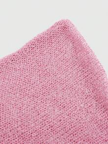 ROMWE Hippie 宽松镂空针织女式上衣，适合海滩度假 - 粉色 - 查看 11