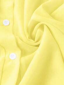 Franclia Collar básico de unicolor transparente minimalista - Amarillo - Ver 4