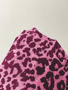 SHEIN Plus Size Leopard Print Slogan Camisole Nightgown - Multicolor - View 6