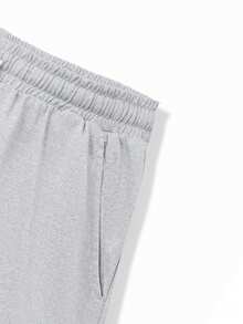 Manfinity Homme 2 piezas Pantalones cortos deportivos de verano casuales para hombres con cintura con cordón y bolsillos en diagonal - Multicolor - Ver 3