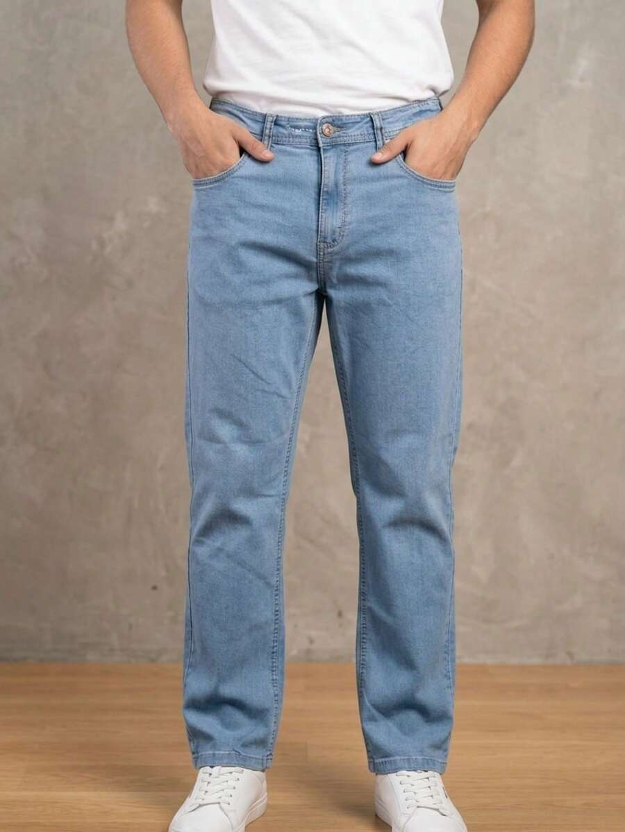 Pantalon de mezclilla para hombre - Azul - Ver 1