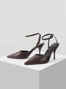 Mnmlis Elegant Workplace Daily High Heels Women Pointed Thin Heel Comfortable Insole Shoes - Brown - View 7