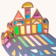 MINKOJA Wooden & Acrylic Sunlight & Color Blocks – Creative Stacking Toy For Cognitive Development & Parent-Child Interaction - Multicolor - View 16