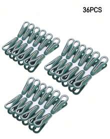 12/24/36pcs Clotheslines, Leaving No Marks, Strong Fixed Sock Clips, Suitable For Storage Baskets, Multi-Purpose Plastic Clips, Household Windproof And Anti Slip Dormitory Supplies (Storage Basket+Traceless Peacock Clip) - Multicolor - View 18