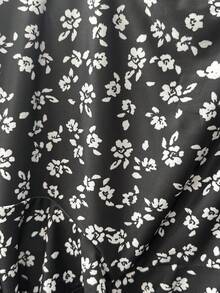 SHEIN EZwear 大码女式休闲碎花圆领短袖连体裤，夏季 - 彩色 - 查看 9