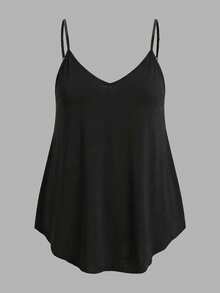 SHEIN EZwear 大码女士休闲简约吊带背心，适合夏季穿着 - 彩色 - 查看 1
