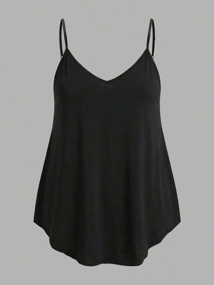 SHEIN EZwear 大码女士休闲简约吊带背心,适合夏季穿着 - 彩色 - 查看 1