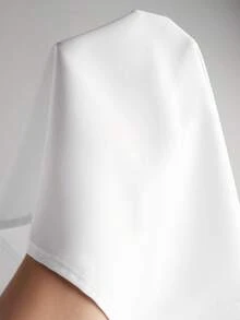 Core Aspect Men's Solid Color Embroidered Contrast Placket Design Business Casual Short Sleeve Shirt, Formal - White - View 10