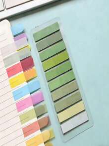 1PC 200 Sheets Per Pad Gradient Multicolor Bright Sticky Notes Tabs For Office School Document Classification Notebook Marking Page Annotation Planner Essential - Multicolor - View 7