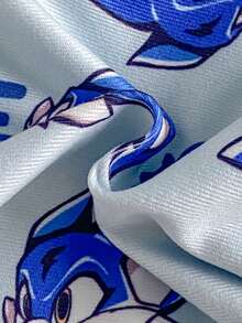 Set Piyama Celana Pendek Lengan Pendek Pas Badan untuk Anak Laki-Laki - Baby Blue - View 4