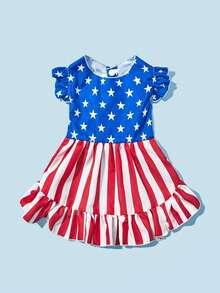 PETSIN 1 pezzo Vestito carino per animali domestici con motivo a stelle e strisce patriottico - Multicolore - Visualizzare 5