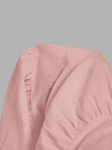 SHEIN MOD 女士度假休闲纯色吊带背心和迷你裙两件套 - 粉色 - 查看 12