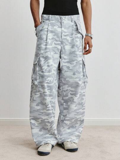 TOKVUE Men's Camouflage Print Cargo Pants
