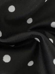 Swim Vcay Bộ bikini 2 mảnh dành cho nữ, kiểu dáng thanh lịch, chấm bi, có gọng, cổ yếm, thích hợp cho kỳ nghỉ hè, đi biển hoặc các buổi tiệc tùng. - Đen và trắng - Xem 6