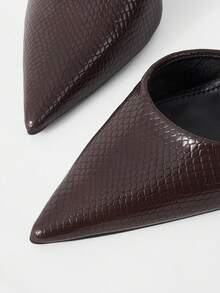 Mnmlis Elegant Workplace Daily High Heels Women Pointed Thin Heel Comfortable Insole Shoes - Brown - View 6