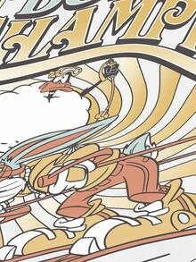LOONEY TUNES X SHEIN PAVTROS Áo thun nam màu trắng dáng rộng, in chữ hoạt hình ngộ nghĩnh, vai rớt, thích hợp cho kỳ nghỉ và đi làm. - trắng - Xem 6