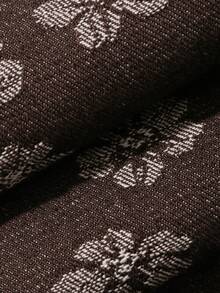 DAZY Quần jeans nữ ống đứng dáng suông, cạp thường, họa tiết hoa, phong cách đường phố. - màu nâu - Xem 7