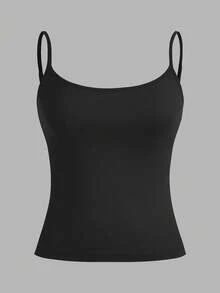 SHEIN EZwear 三件套休闲简约风黑白罗纹短款吊带背心，百搭夏季，适合度假、通勤、约会、派对、秋冬季、婚礼、海滩、毕业典礼等场合，时尚优雅，休闲百搭，适合外出、约会、预约、通勤等各种场合，闪亮亮片，优雅时尚，适合度假、休闲、Y2K风格等各种场合，适合毕业典礼等场合。 - 彩色 - 查看 5
