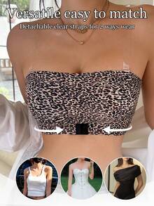 Napfluff Leopard Print Front Closure Non-Slip Bra - Multicolor - View 5
