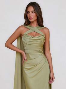 opa Interior de Verano Elegante y Casual para Vacaciones en la Playa, Sencilla y Cómoda.Primavera para Mujer, Verano, Vacaciones, Pascua, Elegante, Sexy, Invitada de Boda, Vacaciones, Cómodo - Verde - Ver 4