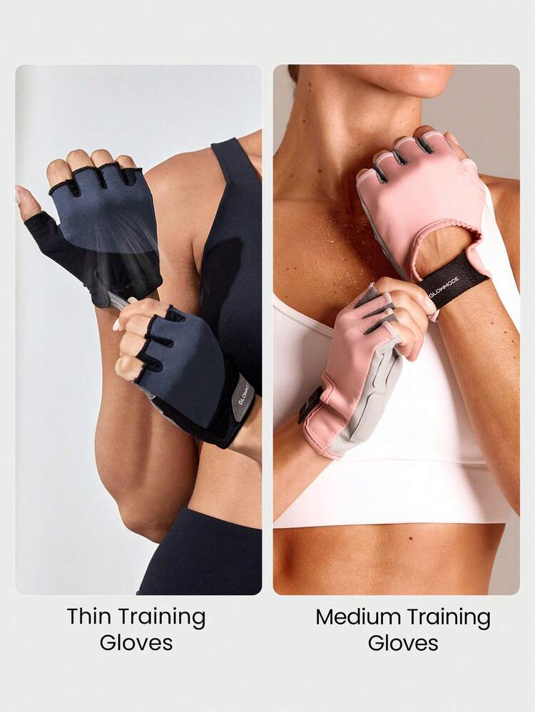 Sweat-Wicking Medium Support Palm Protection Mesh Panel Hook And Loop Training Palm Training Gym