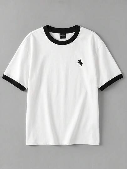 Tween Boy Casual Comfortable Minimalist Round Neck Short Sleeve T-Shirt