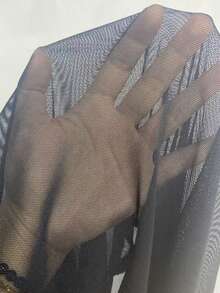 Manfinity Dauomo 男士性感透视网纱背心，夏季 - 黑色 - 查看 6