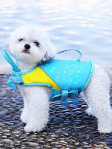 PETSIN Ropa de baño de verano ligera y fina con estampado minimalista de huella de pata de cachorro, estilo deportivo. Puede usarse para caminar al aire libre, correa, chaleco salvavidas para mascotas y traje de baño para perros grandes en Europa y América. - Multicolor - Ver 9