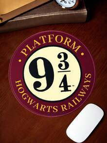 HARRY POTTER X SHEIN Tấm lót chuột kích thước 9 3/4 inch, nền tảng logo cổ điển, chống trượt, có gờ đỡ, dùng cho mặt bàn. - Xem 4