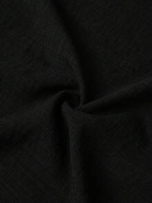 Maweii Plus Size Women's Black Summer Tropical Vacation Dress,Tie-Up Halter Neck Bow Open Back Flared Skirt,Elastic Waist Casual High-End Solid Color Fabric - Black - View 8