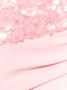 MUSERA Sequin Embellished Waist Ruched Side Micro Mini Shorts Coord Bottoms Only Cute Girly Summer Spring Ibiza Holiday Vacation Festival Fantasy - Pink - View 6