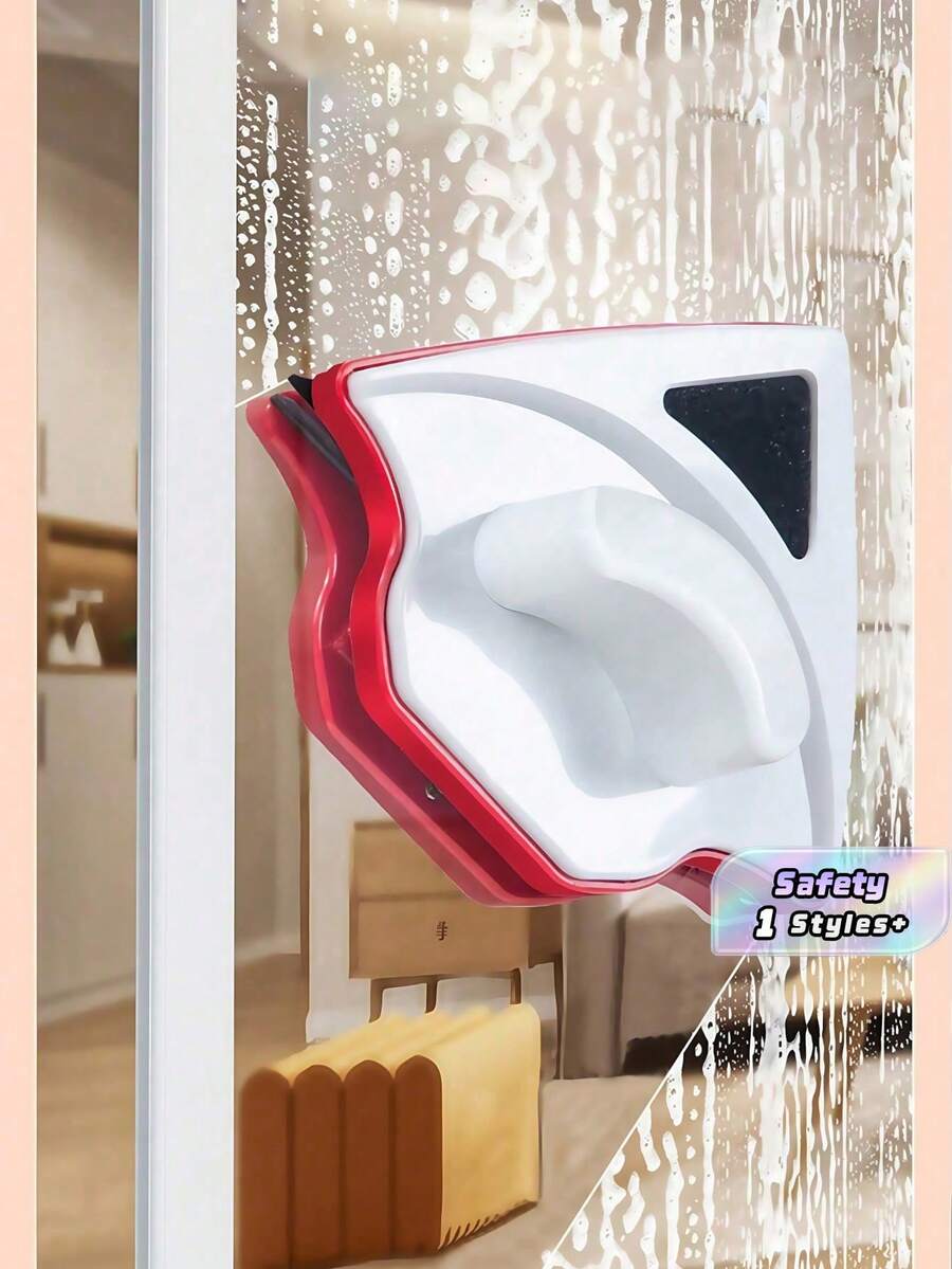 Nước lau kính từ tính hai mặt, thích hợp cho kính một lớp Thiết kế hình tam giác, thích hợp cho kính một lớp thông thường dày 3-8mm, lực từ mạnh, công suất Mo, miếng bọt biển lau kính, tính năng an toàn chống kẹp, chất liệu ABS - Nhiều màu - Xem 1