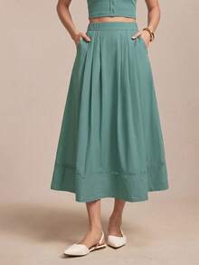Vestido de Encaje con Bolsillos Laterales y Bordados para Mujer de , Estilo Retro de los 90, para Bodas, Damas de Honor y Eventos Formales - Negro - Ver 6