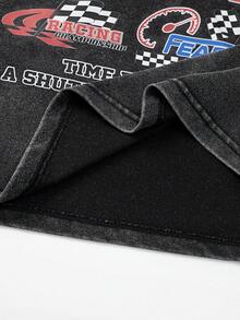 Manfinity EMRG Áo tank top nam in chữ, kiểu dáng thường ngày, thích hợp cho mùa hè. - màu đen - Xem 3