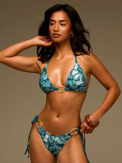 Athîral Resort 女士佩斯利印花泳衣套装