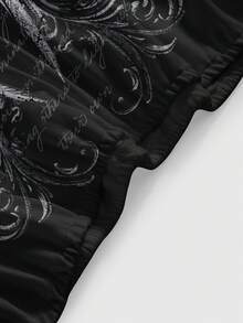 ROMWE Grunge Punk Áo tank top cổ yếm hở lưng, buộc dây, thắt nơ, khoét sâu gợi cảm phong cách Punk Vine dành cho nữ - màu đen - Xem 3