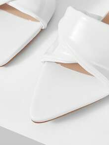 Mnmlis Ladies French Evening Wind With Skirt Sandals Fairy Beautiful Pointed Heel Sandals, Suitable For Fairies, Fashion, Elegance, Dinner Party - White - View 4