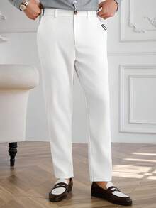 Core Aspect Pantalones casuales versátiles y con bolsillos parche para hombres - Blanco - Ver 5