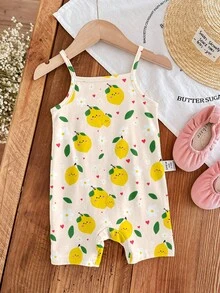 Mono informal de uso diario con estampado de limón para bebé niña - Multicolor - Ver 9