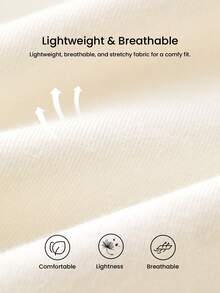 LUVLETTE Damen Große Größen atmungsaktive Baumwolle weiße Braut-Unterwäsche Kurzarm Knopfleiste Top & Hose luftige Loungewear süßes Pyjama Set Hose mit Taschen - Beige - Übersicht 6