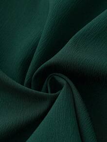 SHEIN Tall CURVE Plus Size Women Solid Color Casual Versatile Daily Wear Pants Fall - Dark Green - View 3