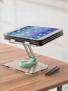 Teckwe 360° Rotating Acrylic Tablet Stand, Adjustable Phone Holder, Non-Slip Foldable Bracket, Compatible With Pro Air Mini, Fits 4.7-13 Inch Devices - View 4