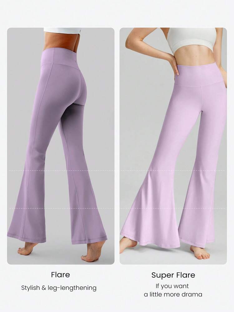 FeatherFit™ High-Waist Super Wide-Leg Flare Legging Pants Low Impact Yoga Pilates Daily