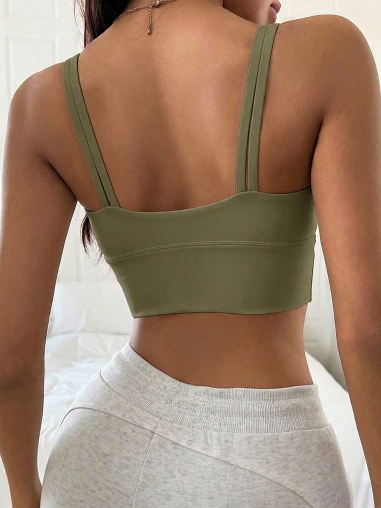 Lightweight Shaping Solid Color Minimalist Activewear Sports Bra For Women, Can Be Worn Outerwear