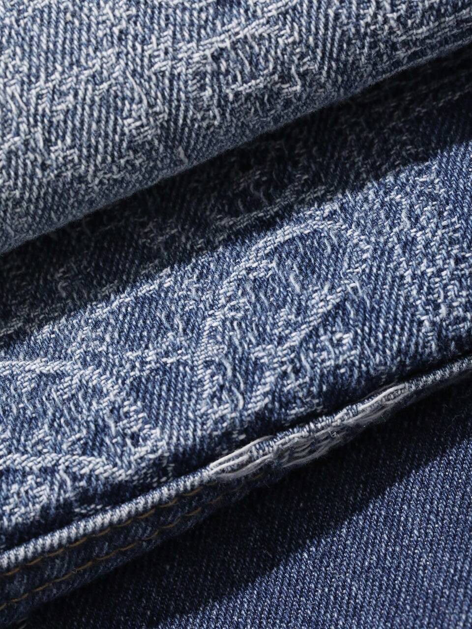 Dazy Plus Plus Size Women's Jacquard Jacquard Loose Wide Leg Casual Jeans, Street Style, Suitable For Spring/Summer