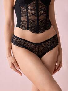 Bonmuse 3 chiếc quần lót dây ren gợi cảm cạp thấp dành cho nữ - Nhiều màu - Xem 4