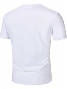 Manfinity Homme Áo thun nam cỡ lớn phối màu kẻ sọc phong cách thường ngày - Nhiều màu - Xem 2