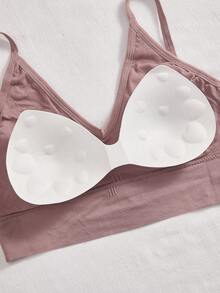 Lowkey Lull 3pcs/Set Women's Solid Color Casual Everyday Bras - Multicolor - View 3
